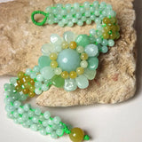 Natural Stone Bracelet Hand Weave Sun Flower Single Lap Jewelry