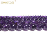 Natural Amethyst Round Gemstone Beads for Jewelry Making DIY