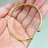 Adjustable 925 Sterling Silver Bangle Bracelet, DIY with Charms