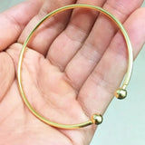 Adjustable 925 Sterling Silver Bangle Bracelet, DIY with Charms