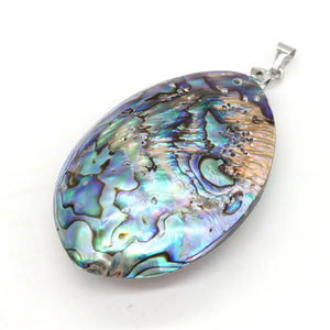 Vintage Colorful Abalone Shell Pendants - Mother Pearl Charms for Jewelry Making