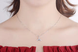 925 Sterling Silver Whale Tail Fish Nautical Charm Necklace for Women