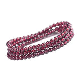 Fine Wine Red Garnet Stone Bracelet for Women Beauty Health Multilayer Jewelry