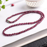 Fine Wine Red Garnet Stone Bracelet for Women Beauty Health Multilayer Jewelry