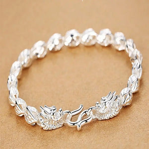 925 Sterling Silver Dragon Bracelet for Wedding Party Charms Jewelry
