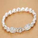 925 Sterling Silver Dragon Bracelet for Wedding Party Charms Jewelry