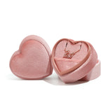 Heart-shaped Velvet Jewelry Box for Proposal, Couple Ring Box