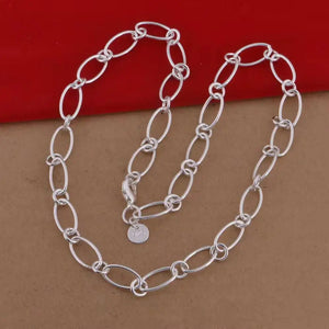 Bohemia Wedding Sterling Silver Plated Necklace 18in