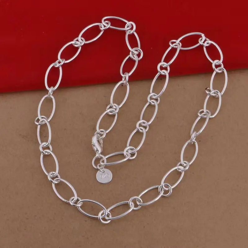 Bohemia Wedding Sterling Silver Plated Necklace 18in