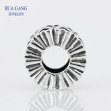 925 Silver Heart Spacer Charms Beads for Bracelet