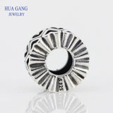 925 Silver Heart Spacer Charms Beads for Bracelet