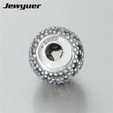 925 Silver Thin Bracelet DIY Essence Small Beads Happiness Charms ST121