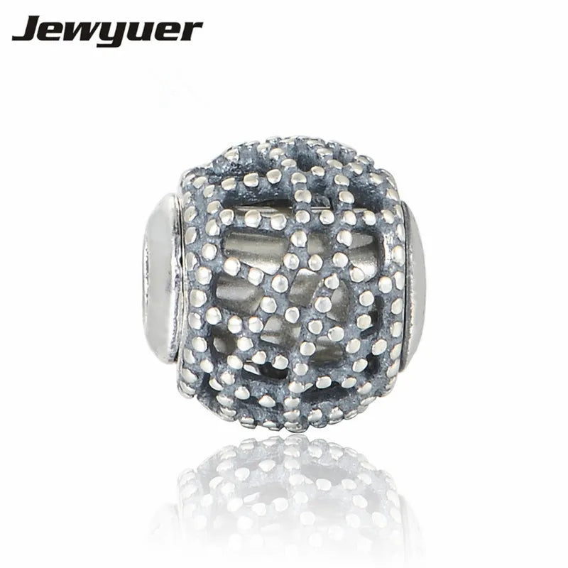 925 Silver Thin Bracelet DIY Essence Small Beads Happiness Charms ST121