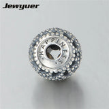 925 Silver Thin Bracelet DIY Essence Small Beads Happiness Charms ST121