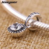 925 Sterling Silver Floating Elegance Charm Bracelet Pendant DIY Beads