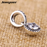 925 Sterling Silver Floating Elegance Charm Bracelet Pendant DIY Beads