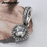 925 Sterling Silver Floating Elegance Charm Bracelet Pendant DIY Beads