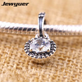 925 Sterling Silver Floating Elegance Charm Bracelet Pendant DIY Beads
