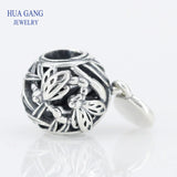 Sterling Silver Daisy Flower Charms Bracelet for Women