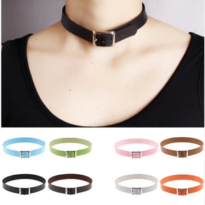 Harajuku Belt Collar Choker Necklace Punk Goth 41*2cm