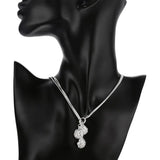 925 Sterling Silver Rose Flower Jewelry Set Pretty Party Holiday