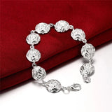 925 Sterling Silver Rose Flower Jewelry Set Pretty Party Holiday
