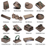Brown PU Leather Bracelet Pendant Necklace Display Stand