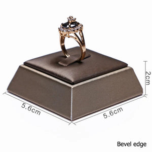 Brown PU Leather Bracelet Pendant Necklace Display Stand