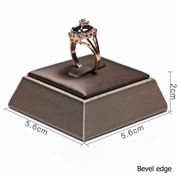 Brown PU Leather Bracelet Pendant Necklace Display Stand