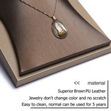 Brown PU Leather Bracelet Pendant Necklace Display Stand