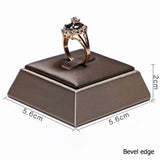 Brown PU Leather Bracelet Pendant Necklace Display Stand