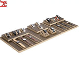 Brown Pu Leather Watch Stand Jewelry Display Household Storage Rack