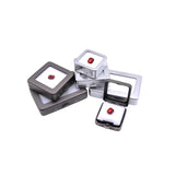 Gemstone Display Stand Holder Diamond Storage Box Glass Top Organizer
