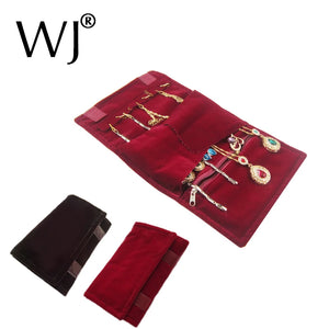 Velvet Ring Earrings Bag Travel Storage Roll-up