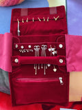 Velvet Ring Earrings Bag Travel Storage Roll-up