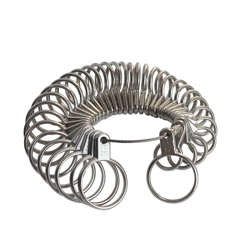 Finger Coil Ring Sizing Tool Ruler Measurer HK US Size Measurements