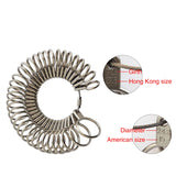 Finger Coil Ring Sizing Tool Ruler Measurer HK US Size Measurements