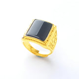 24k Men's Finger-Ring, Adjustable Jewelry for Wedding Party Travel