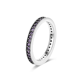 925 Silver Zircon Crystal Geometric Stackable Ring Wedding Jewelry