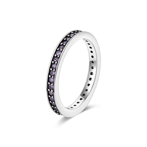 925 Silver Zircon Crystal Geometric Stackable Ring Wedding Jewelry