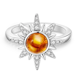 925 Silver Zircon Crystal Geometric Stackable Ring Wedding Jewelry