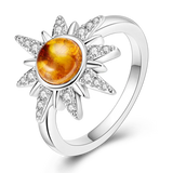 925 Silver Zircon Crystal Geometric Stackable Ring Wedding Jewelry