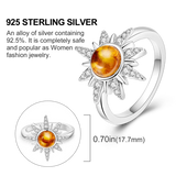 925 Silver Zircon Crystal Geometric Stackable Ring Wedding Jewelry