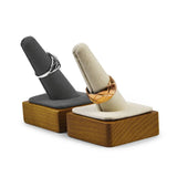Wooden Finger Ring Stand Jewelry Display Prop