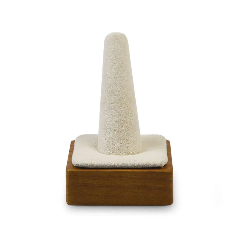Wooden Finger Ring Stand Jewelry Display Prop