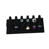 Velvet Ring Showcase Display Jewelry Organizer Stand
