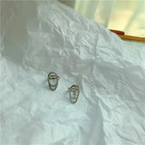 Korean Diamond Zircon Cross Nail Ring Set