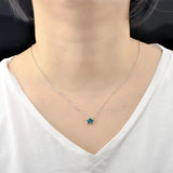 Fire Opal Mini Starfish Necklace Pendant for Women Girls