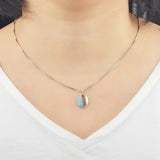 Fire Opal Shell Necklace Pendant For Women Girls
