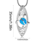 Fire Opal Surfboard Turtle Necklace Pendant for Women Girls
